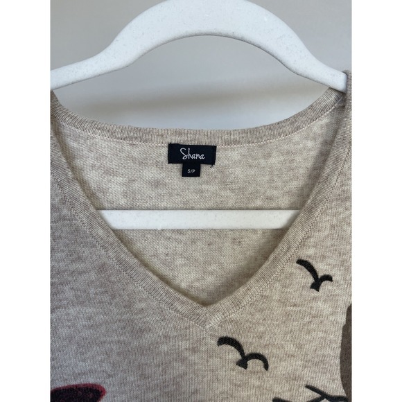 Women's FLORIANA Festive Birds Sweater‎ Holiday SZ S Thanksgiving Pullover Knit - Picture 7 of 7